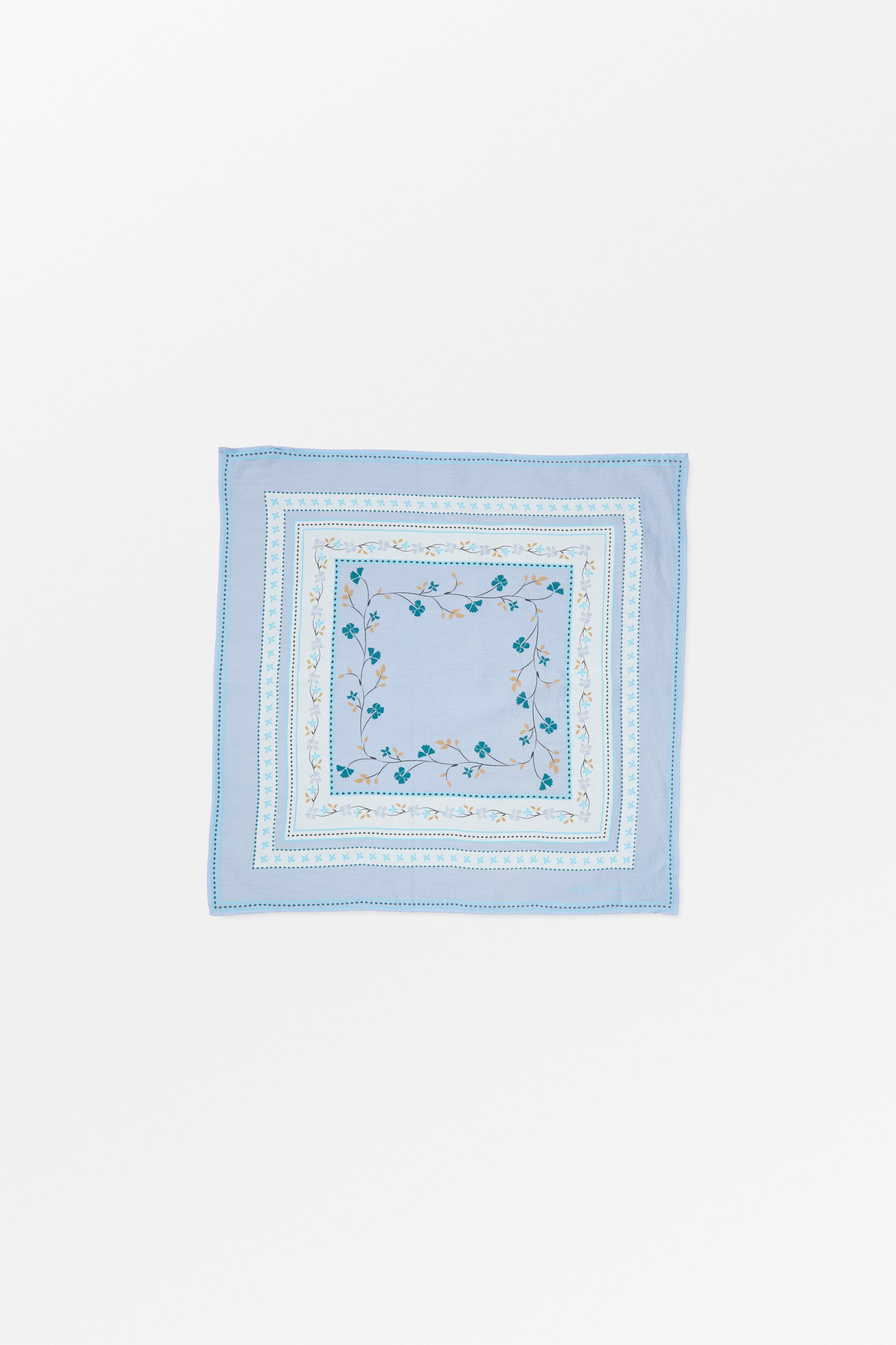 Skall Studio Skall floral scarf 55x55 Scarf Aqua